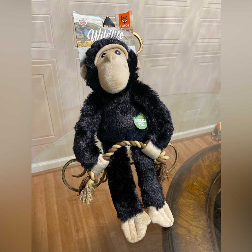 - FOFOS Brand New Wildlife monkey 14”Dog Toy -  Very Solf Squeaker